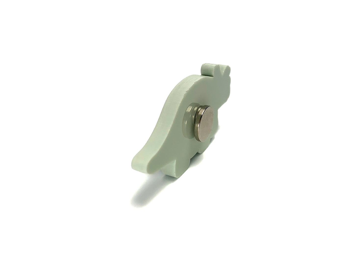 Voorbeeld van een lasergesneden broche met magneet