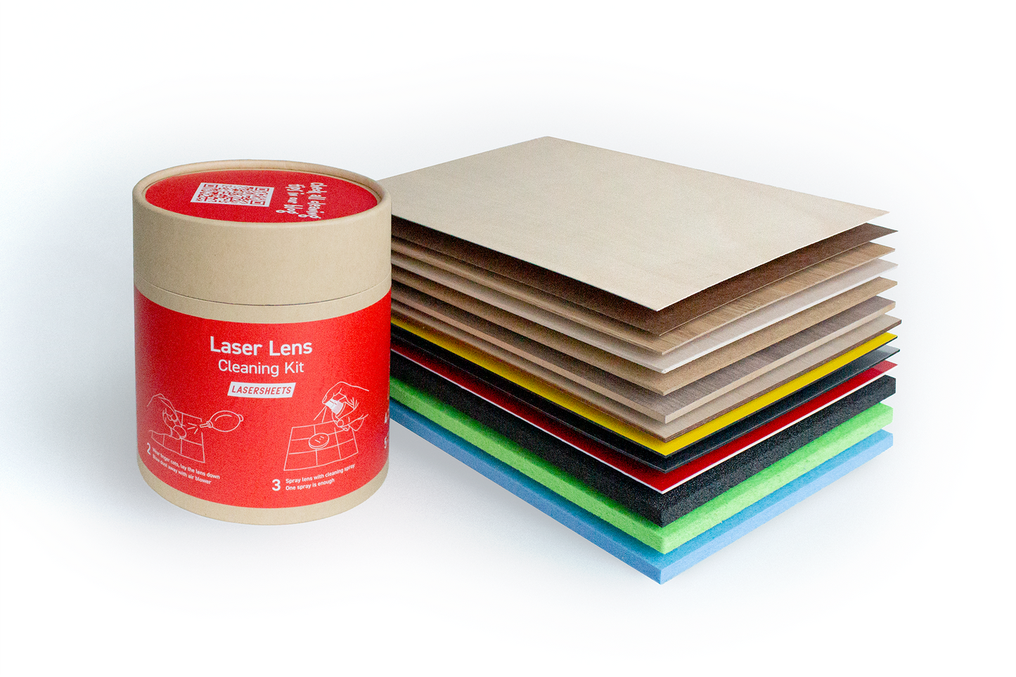 Lasersheets Proefpakket (CO2 + Diode) incl. gratis Laser Lens Cleaning Kit