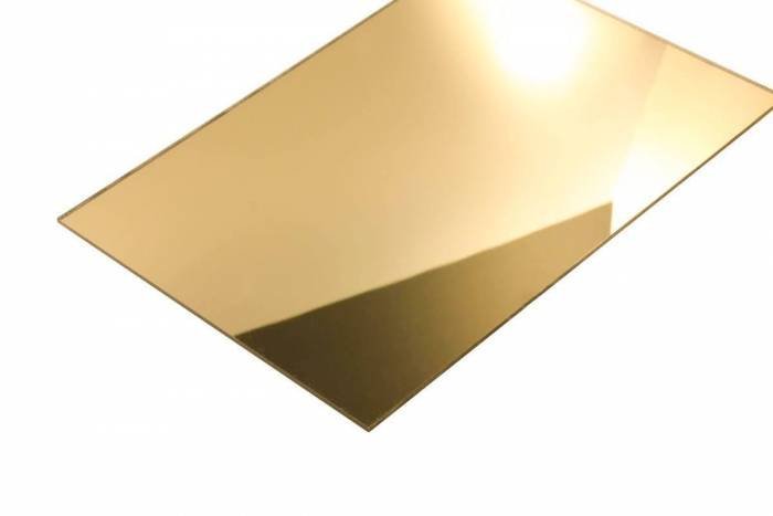 Spiegel-acrylaat 3.0 mm goud - Lasersheets